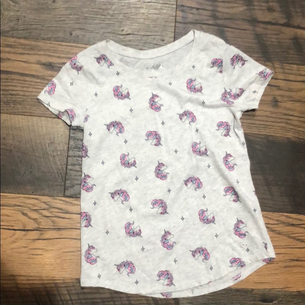Girls justice unicorn design T-shirt